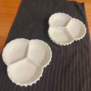 Fenton milk glass dishes